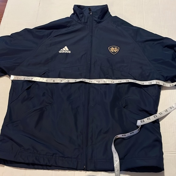 Adidas-M-University of Notre Dame-full zip, lined,embroidered,windbreaker/jacket - Picture 12 of 15